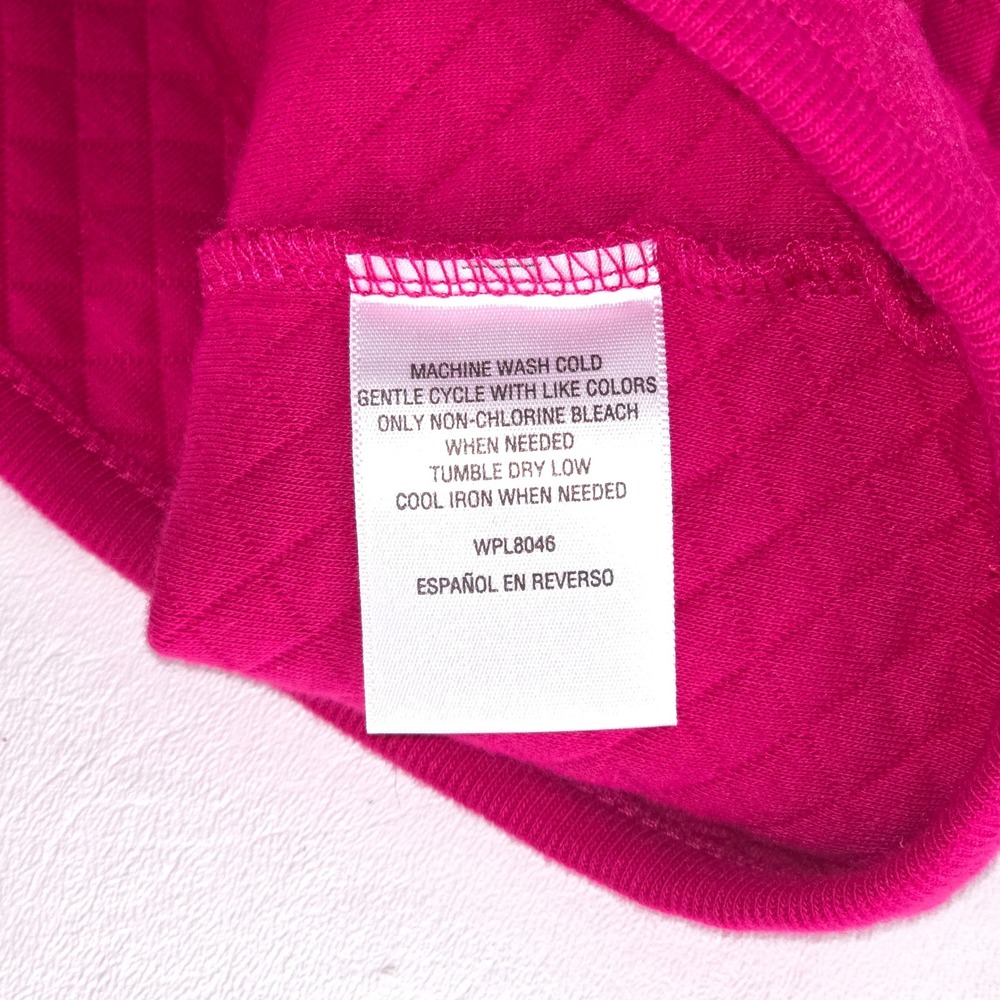 Karen Scott Sport Quilted Full Zip Vest Woman 2X Pink Barbiecore Athleisure Cozy - Picture 7 of 16